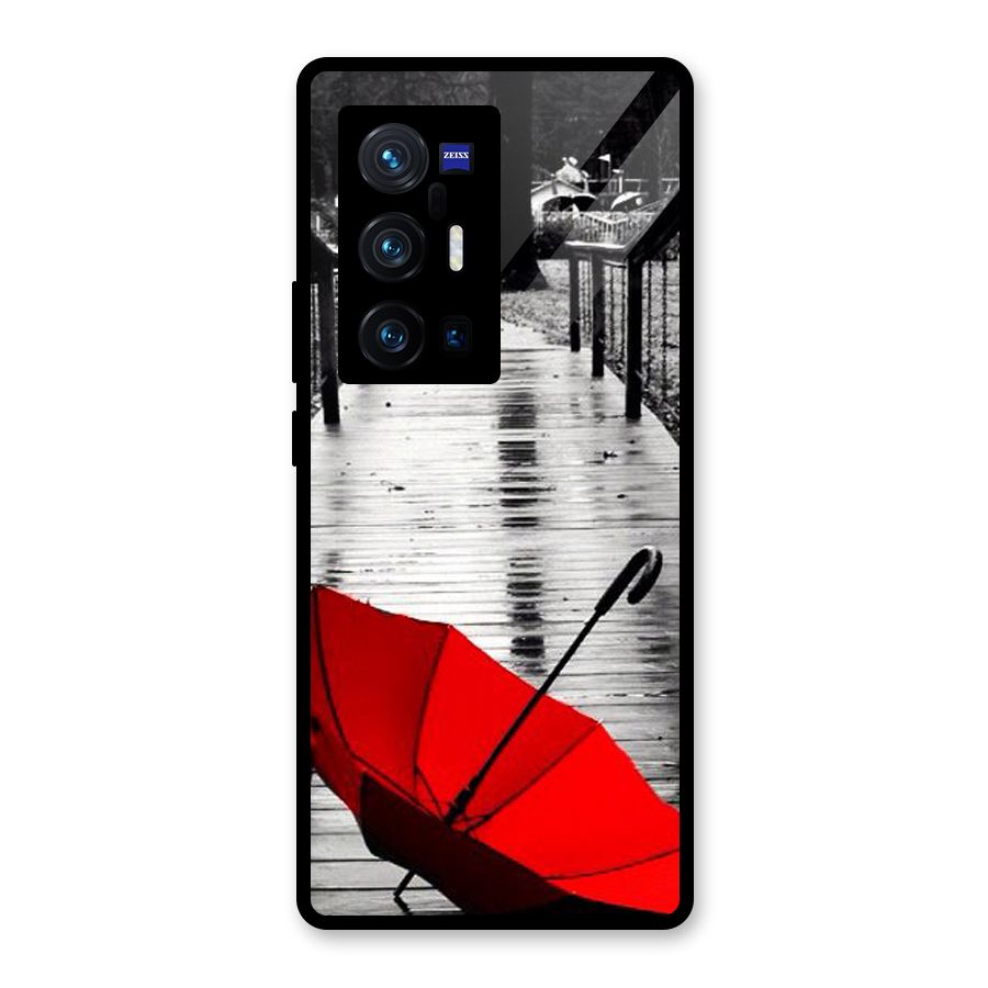 Red Umbrella Glass Back Case for Vivo X70 Pro Plus