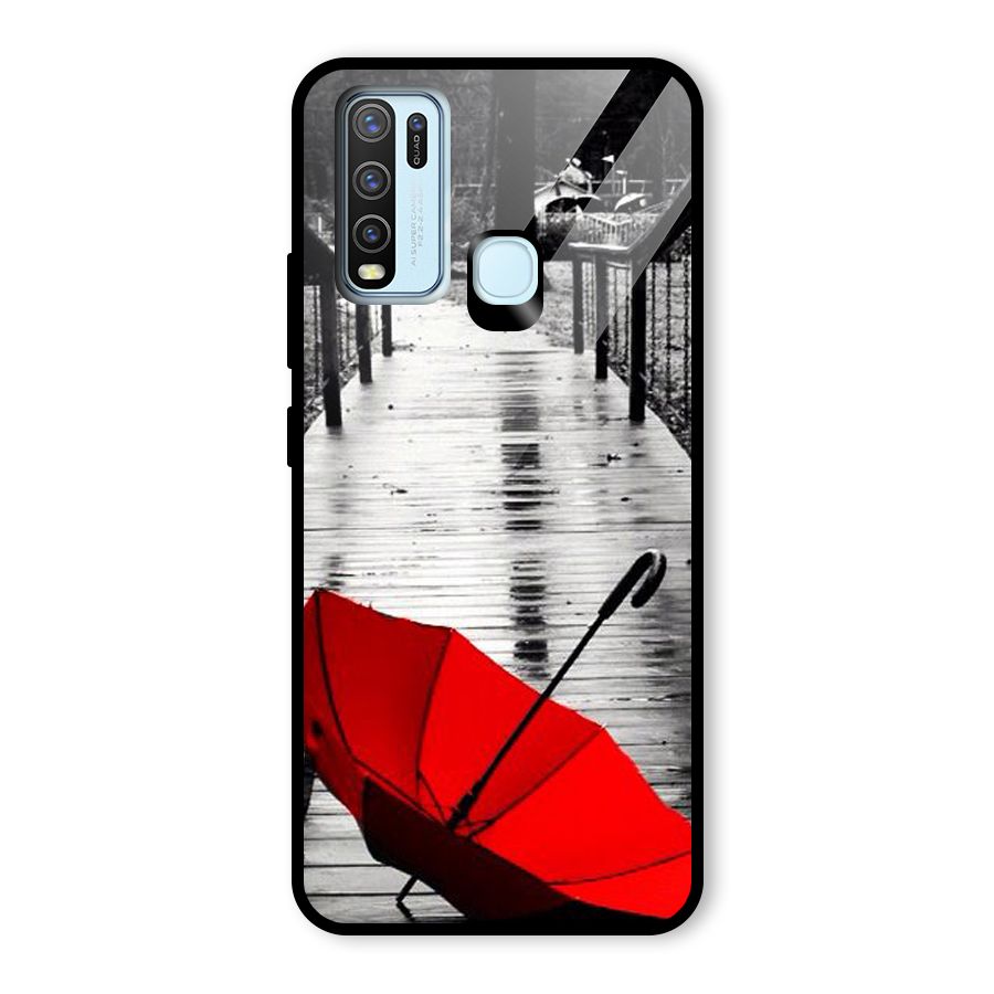 Red Umbrella Glass Back Case for Vivo Y30