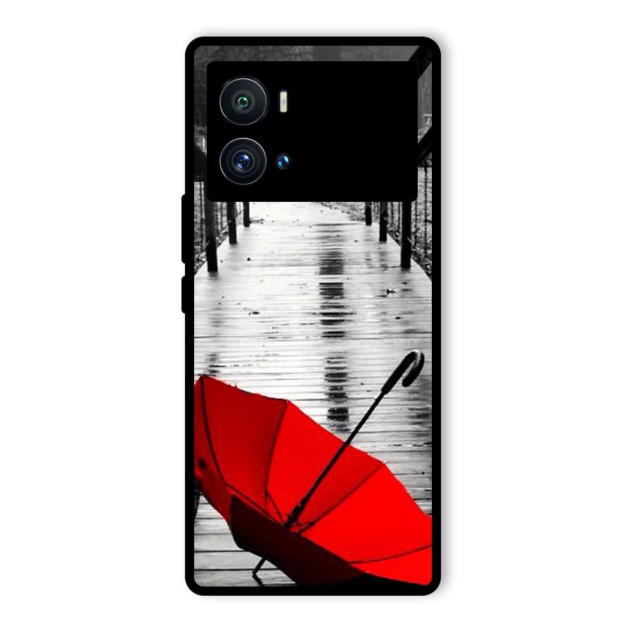 Red Umbrella Glass Back Case for Vivo iQOO 9 Pro