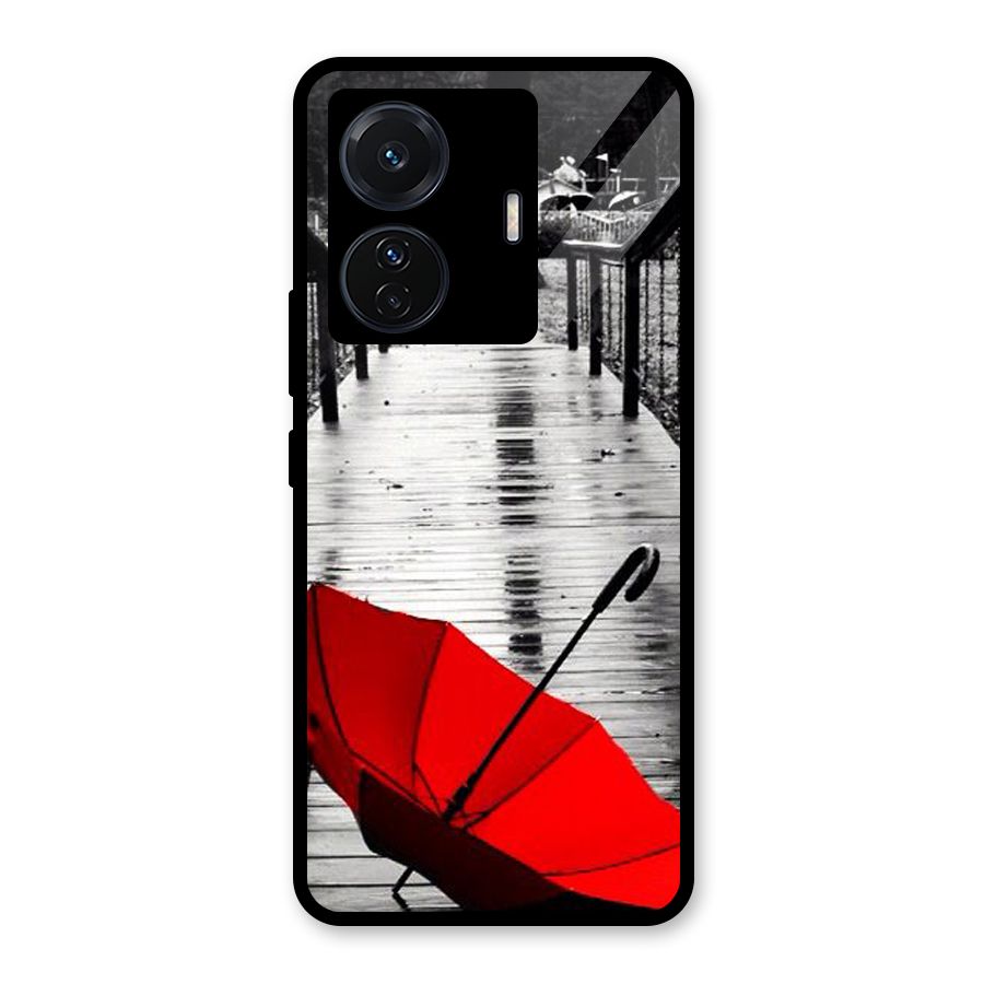 Red Umbrella Glass Back Case for Vivo iQOO Z6 Pro