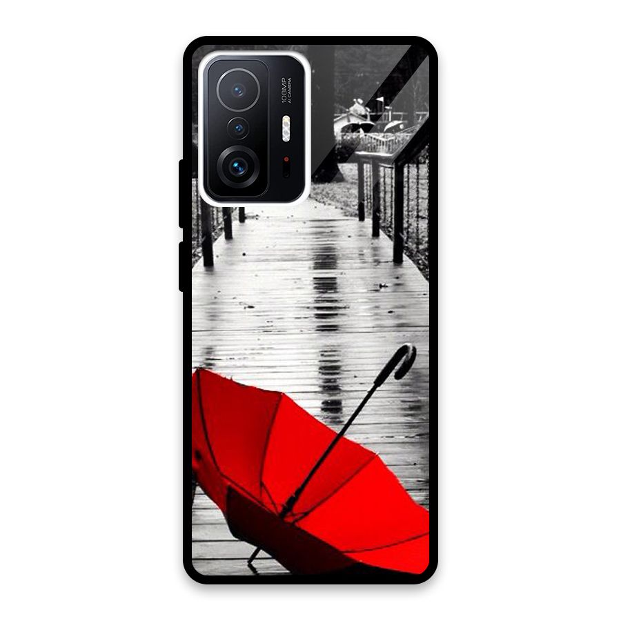 Red Umbrella Glass Back Case for Xiaomi 11T Pro