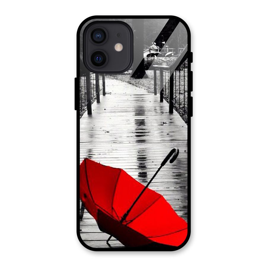 Red Umbrella Glass Back Case for iPhone 12