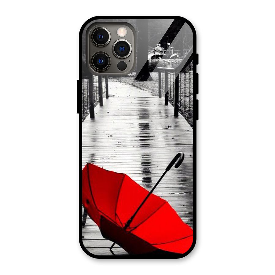 Red Umbrella Glass Back Case for iPhone 12 Pro
