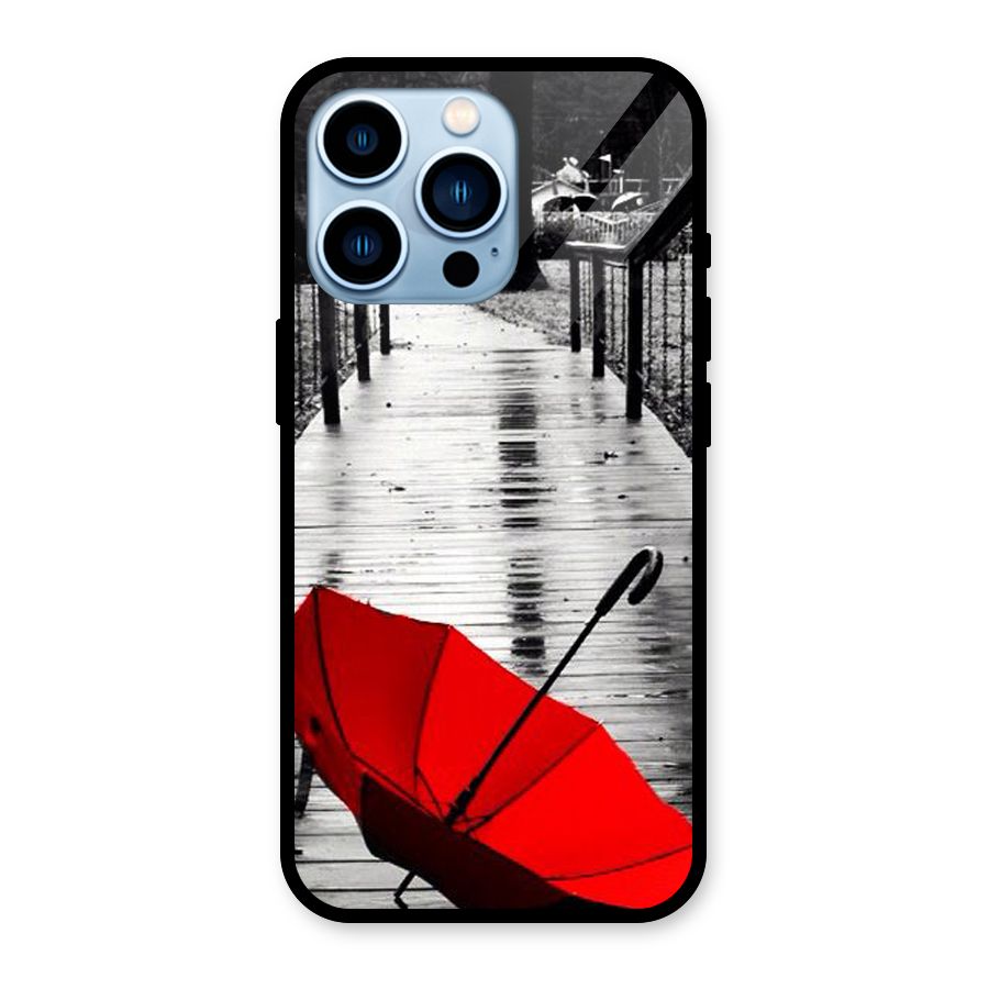 Red Umbrella Glass Back Case for iPhone 13 Pro