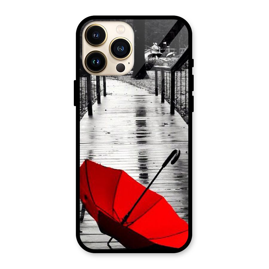 Red Umbrella Glass Back Case for iPhone 13 Pro Max