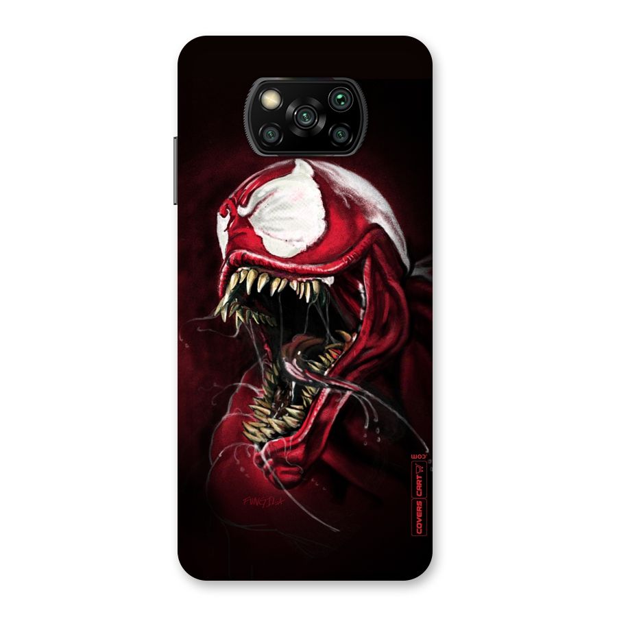 Red Venom Artwork Back Case for Poco X3