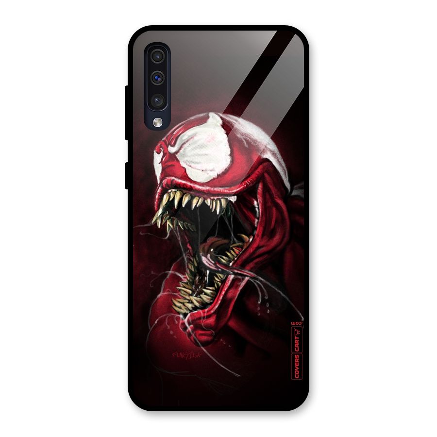Red Venom Artwork Glass Back Case for Galaxy A50s