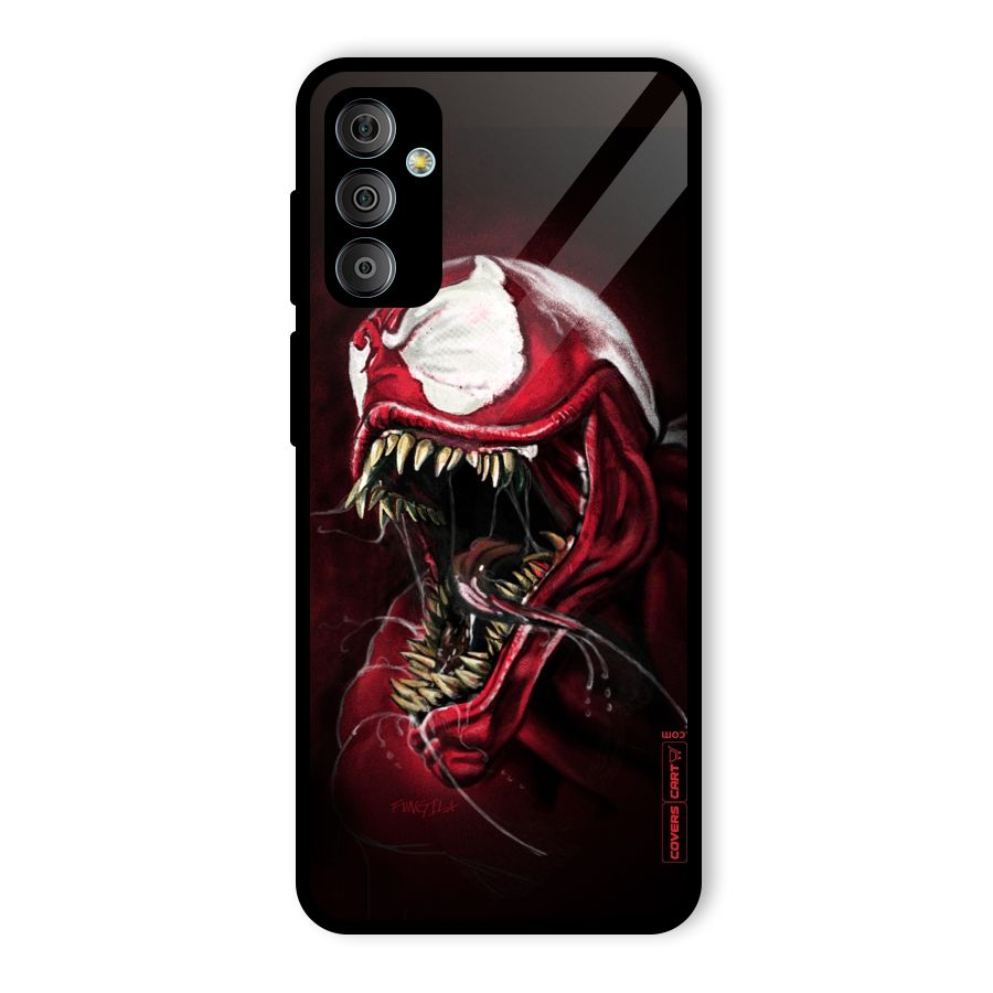 Red Venom Artwork Glass Back Case for Galaxy F23