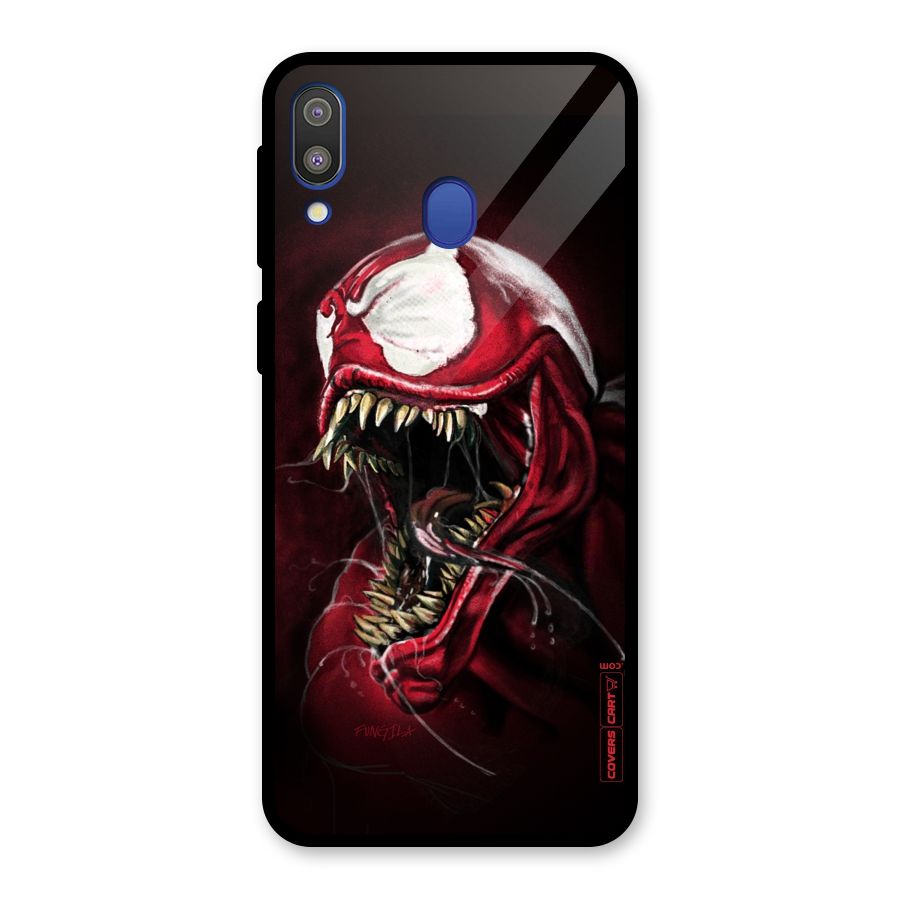 Red Venom Artwork Glass Back Case for Galaxy M20