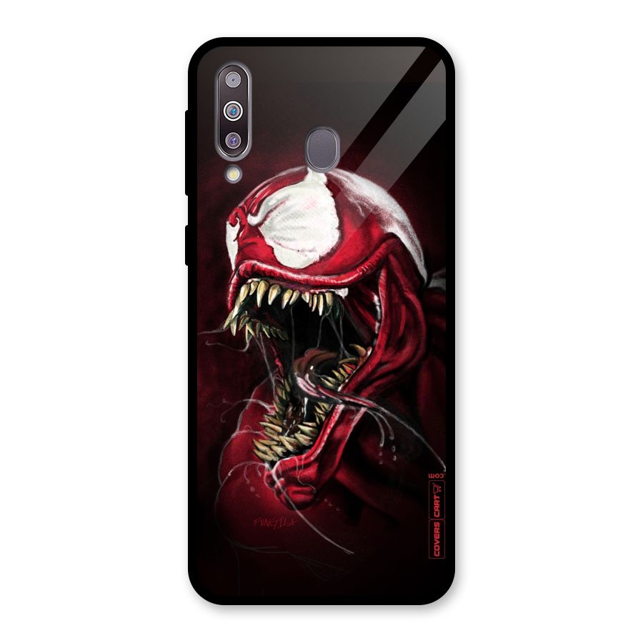 Red Venom Artwork Glass Back Case for Galaxy M30