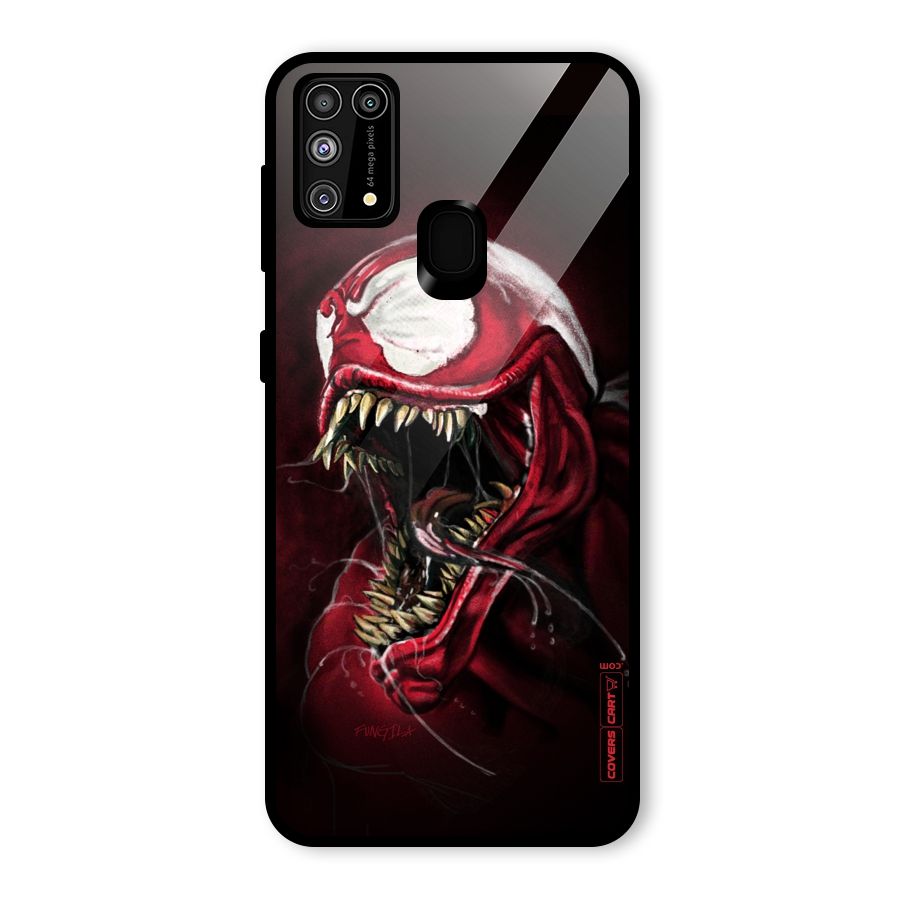 Red Venom Artwork Glass Back Case for Galaxy M31