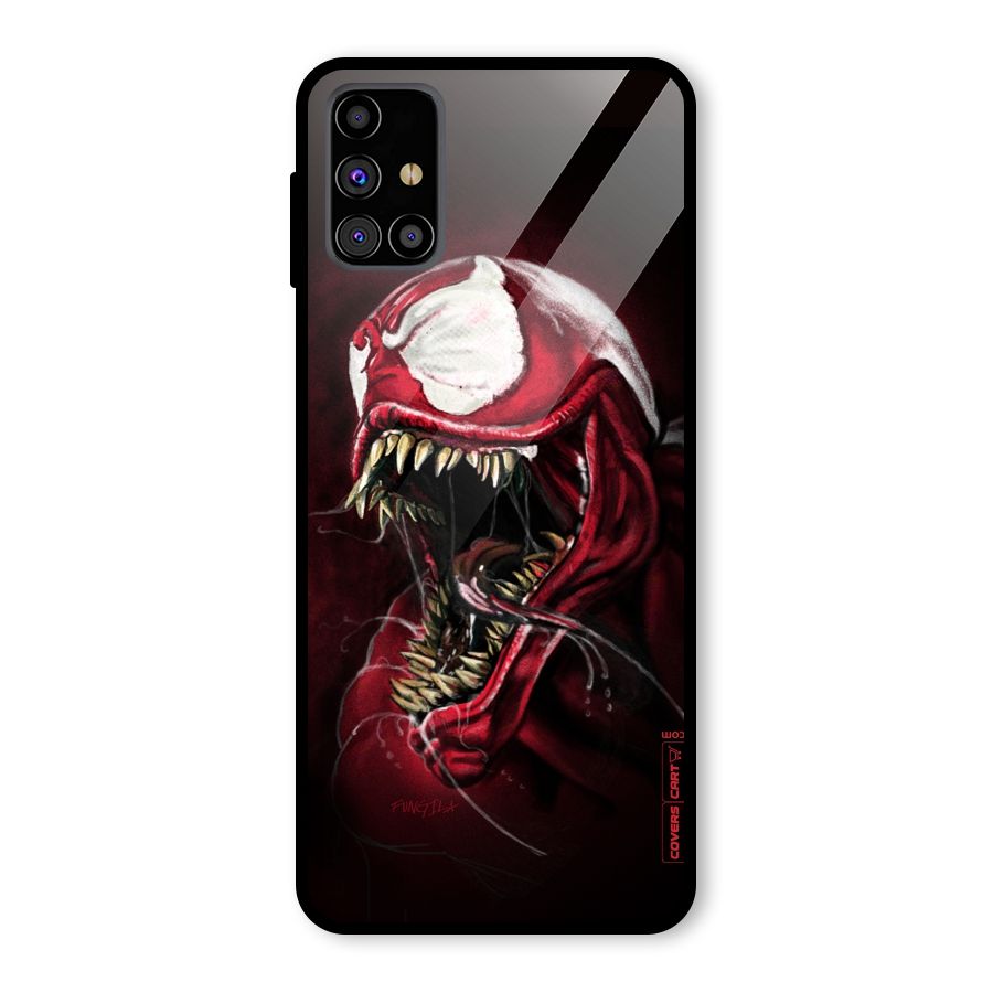 Red Venom Artwork Glass Back Case for Galaxy M31s