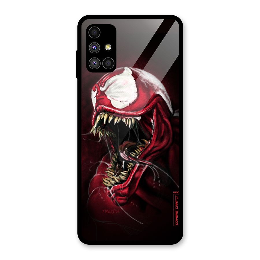 Red Venom Artwork Glass Back Case for Galaxy M51