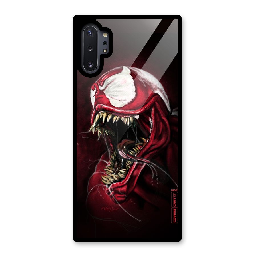 Red Venom Artwork Glass Back Case for Galaxy Note 10 Plus