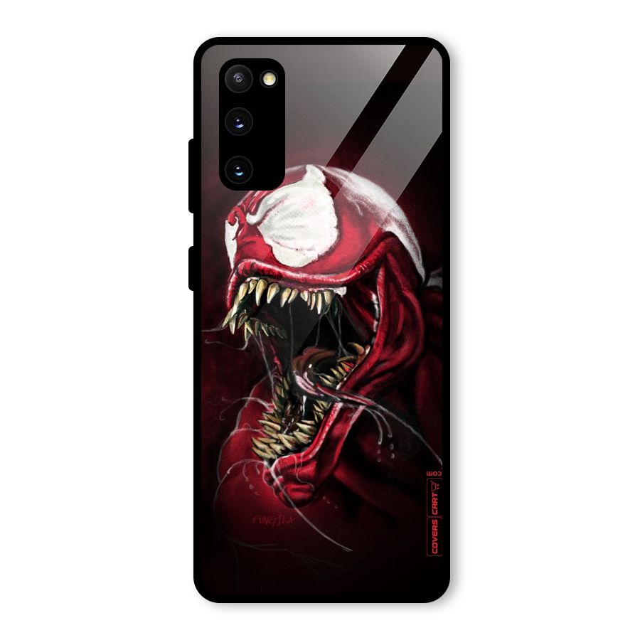 Red Venom Artwork Glass Back Case for Galaxy S20 FE