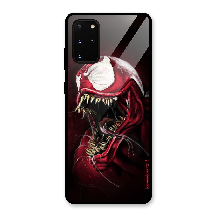 Red Venom Artwork Glass Back Case for Galaxy S20 Plus