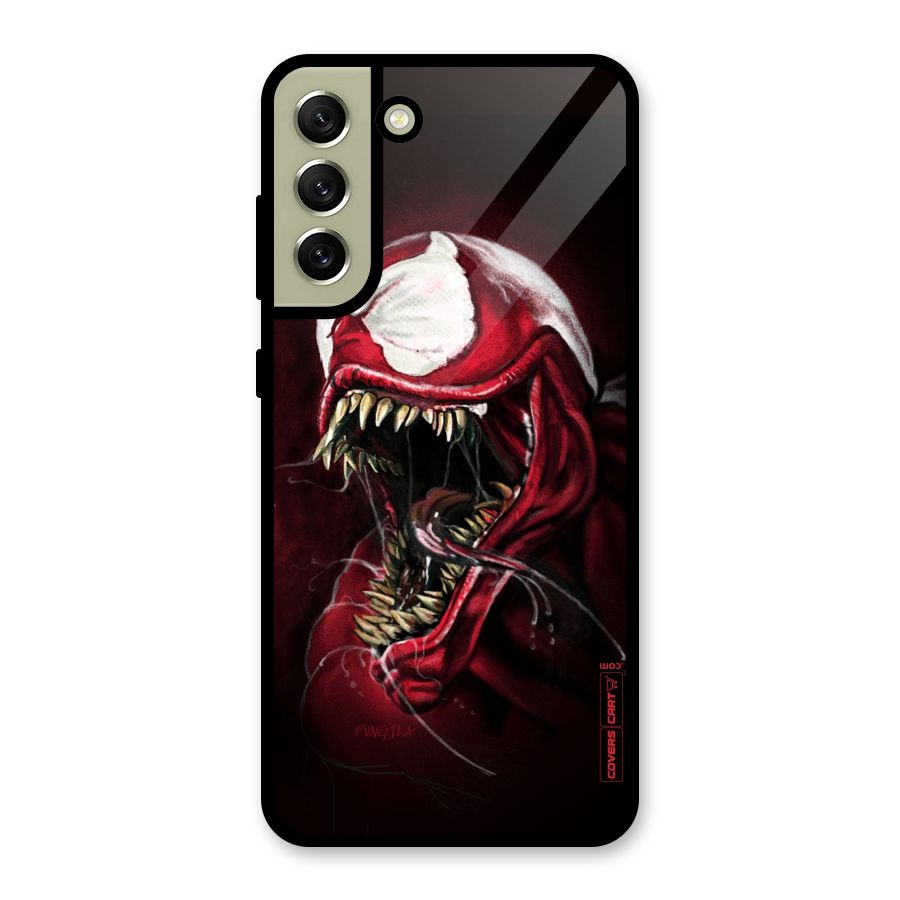 Red Venom Artwork Glass Back Case for Galaxy S21 FE 5G