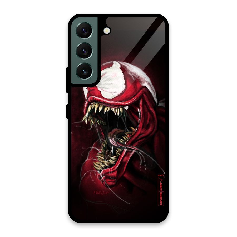 Red Venom Artwork Glass Back Case for Galaxy S22 5G