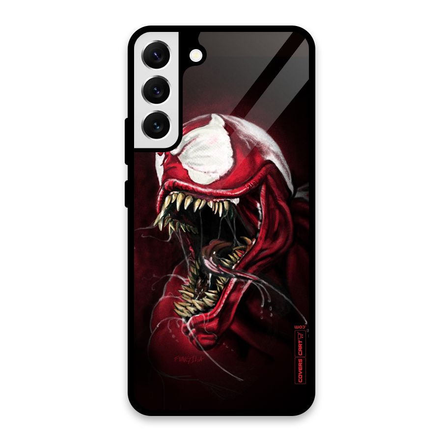 Red Venom Artwork Glass Back Case for Galaxy S22 Plus 5G