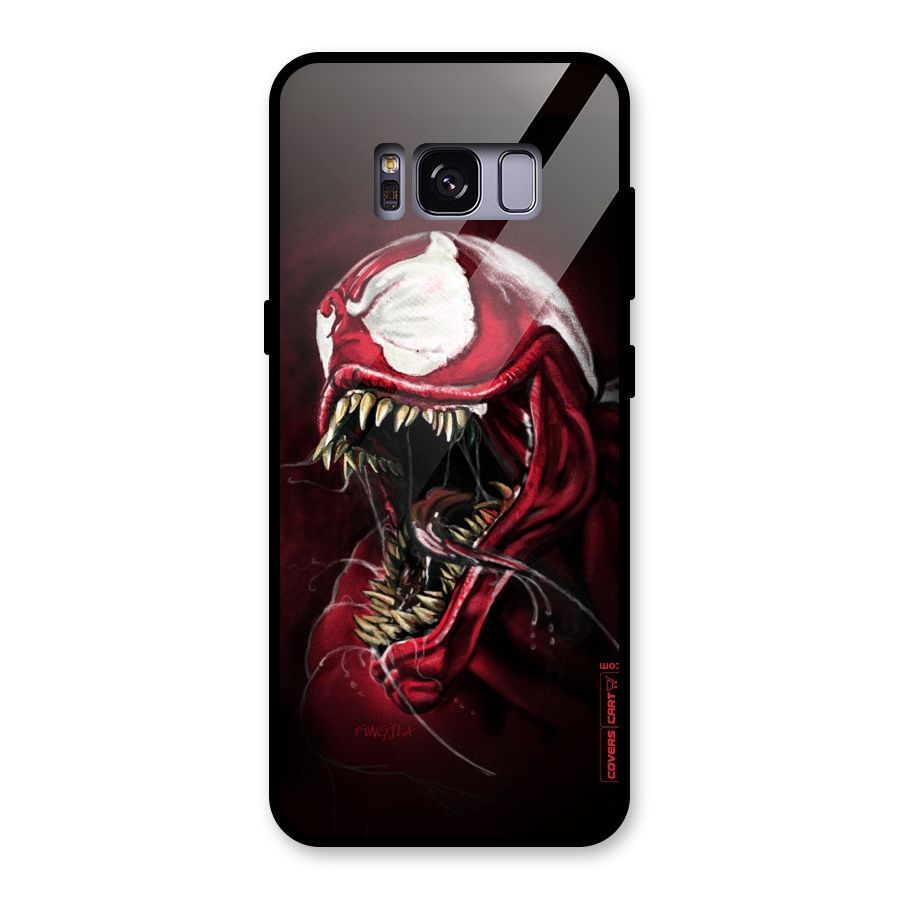 Red Venom Artwork Glass Back Case for Galaxy S8