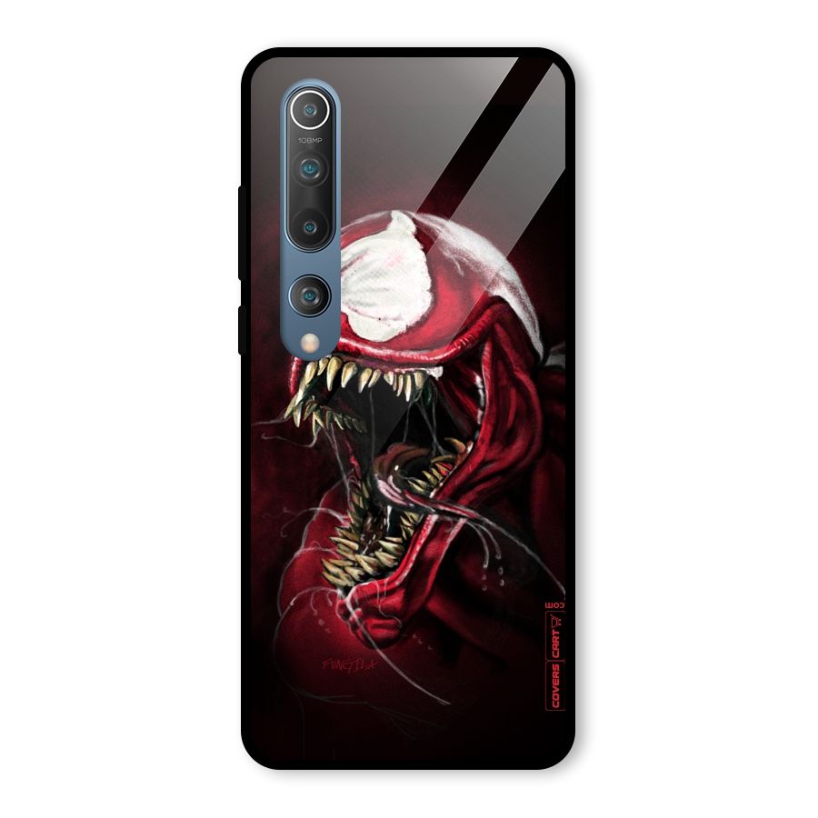 Red Venom Artwork Glass Back Case for Mi 10