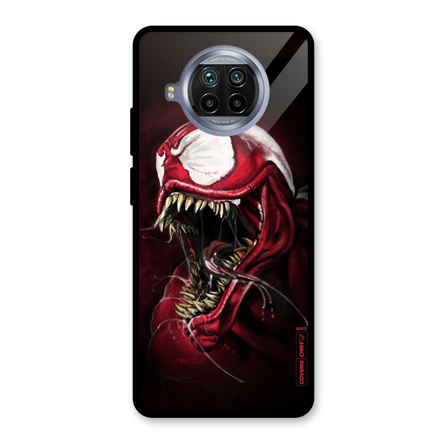 Red Venom Artwork Glass Back Case for Mi 10i