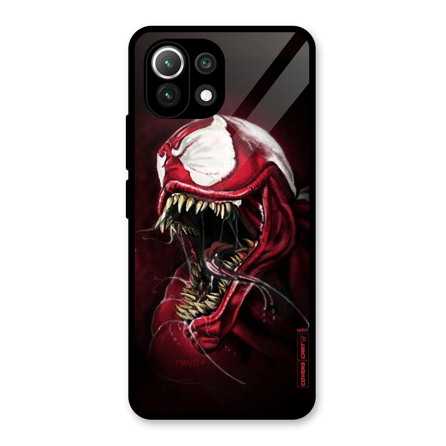 Red Venom Artwork Glass Back Case for Mi 11 Lite NE 5G