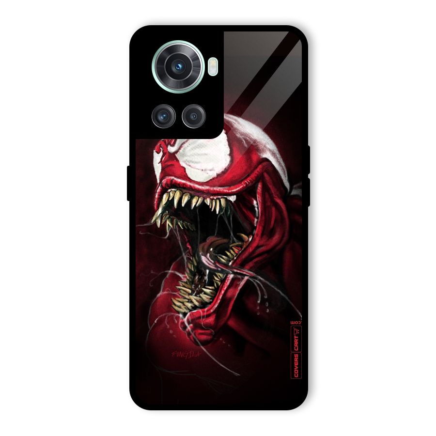 Red Venom Artwork Glass Back Case for OnePlus 10R