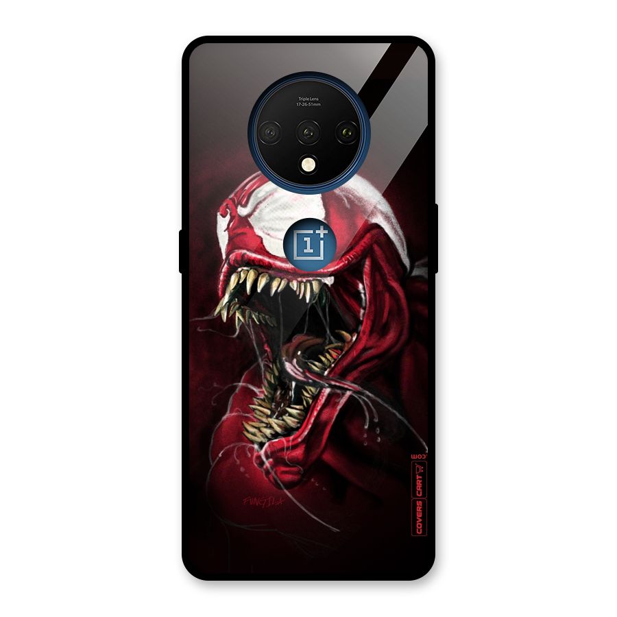 Red Venom Artwork Glass Back Case for OnePlus 7T