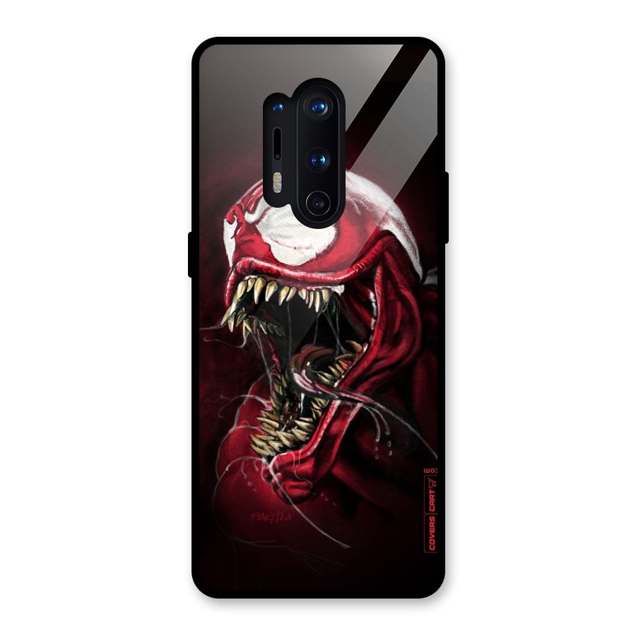 Red Venom Artwork Glass Back Case for OnePlus 8 Pro
