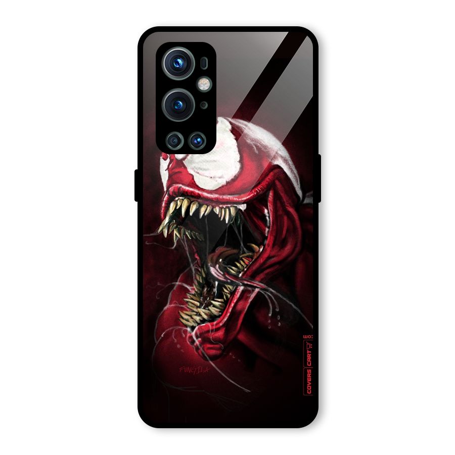 Red Venom Artwork Glass Back Case for OnePlus 9 Pro