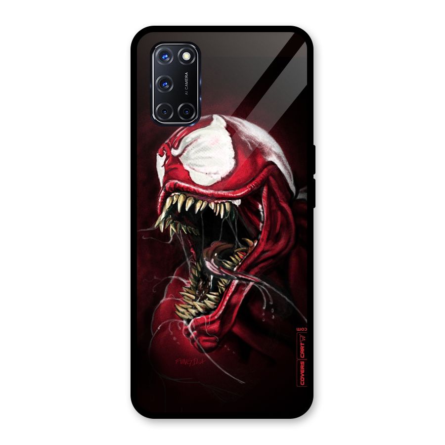 Red Venom Artwork Glass Back Case for Oppo A52