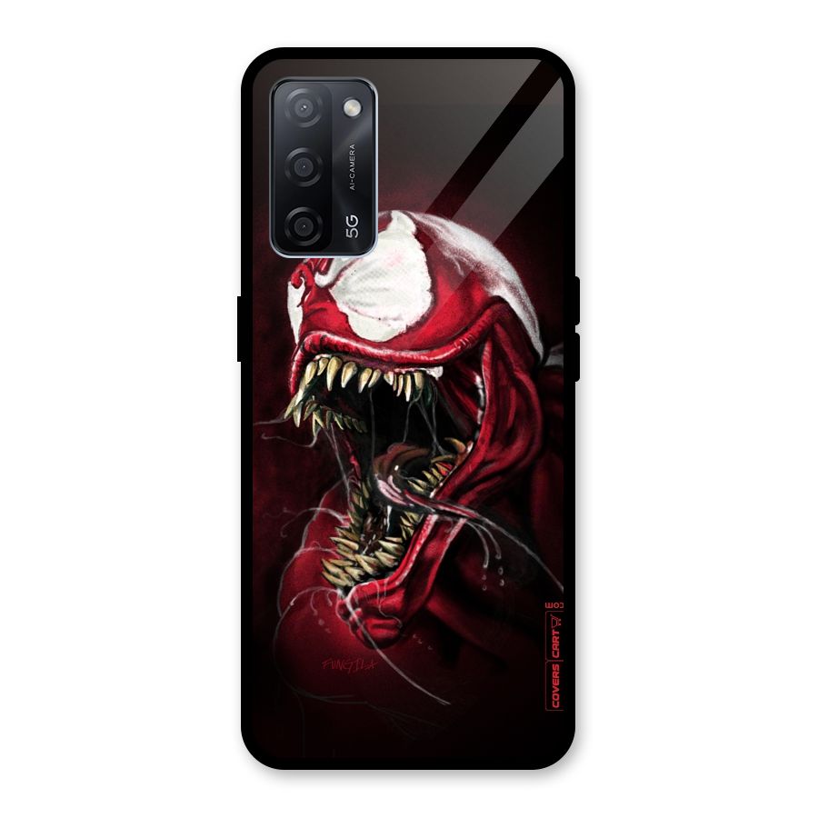 Red Venom Artwork Glass Back Case for Oppo A53s 5G