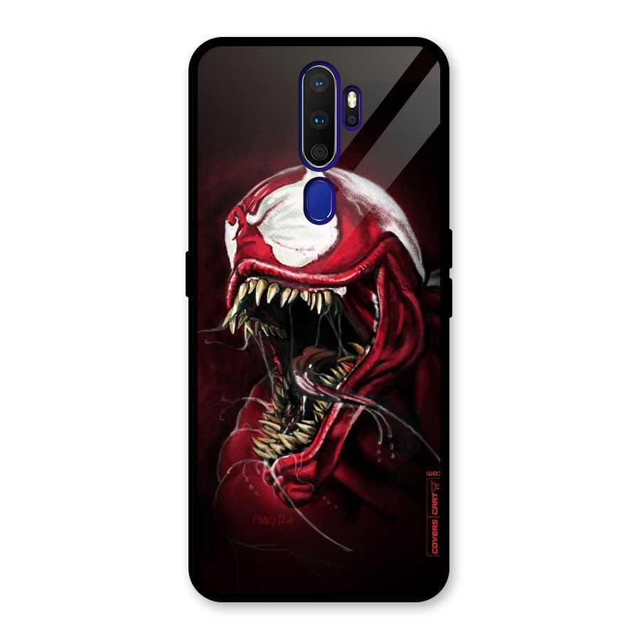 Red Venom Artwork Glass Back Case for Oppo A9 (2020)