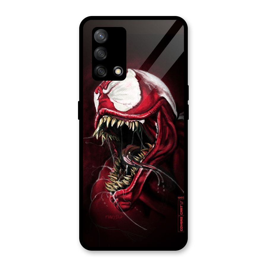 Red Venom Artwork Glass Back Case for Oppo F19