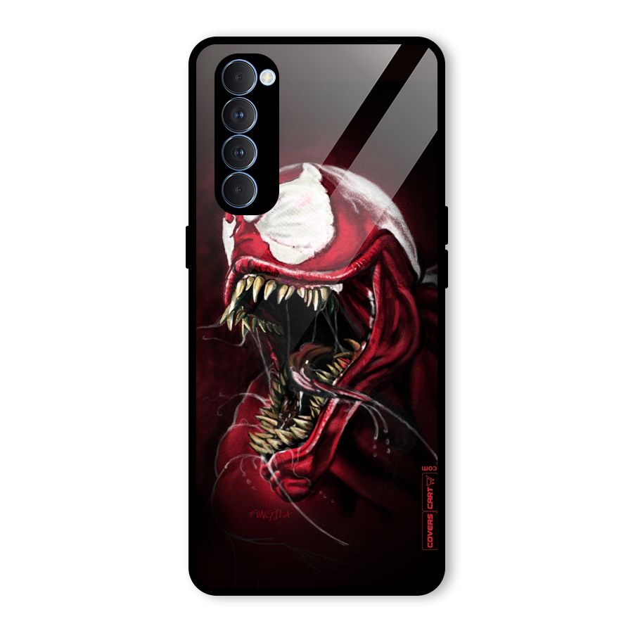 Red Venom Artwork Glass Back Case for Oppo Reno4 Pro