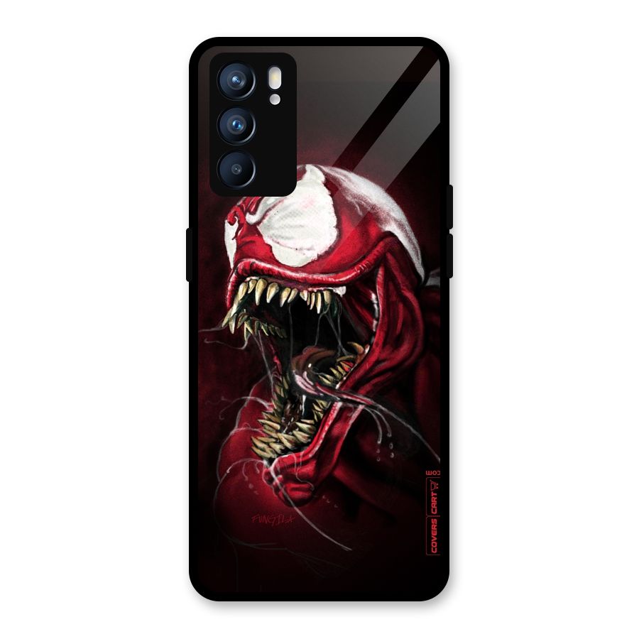 Red Venom Artwork Glass Back Case for Oppo Reno6 5G
