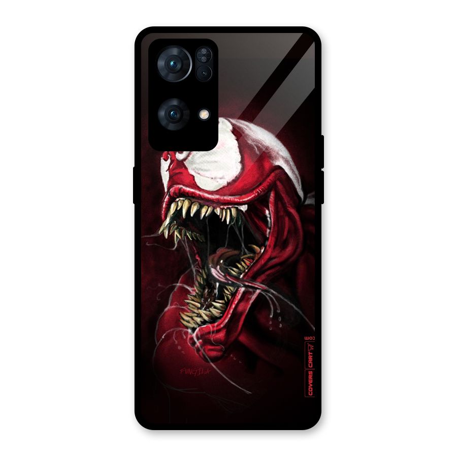 Red Venom Artwork Glass Back Case for Oppo Reno7 Pro 5G