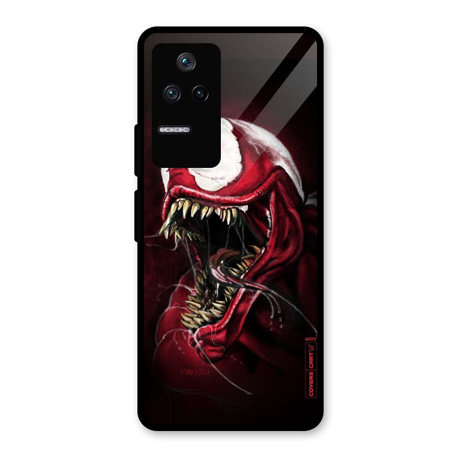 Red Venom Artwork Glass Back Case for Poco F4 5G