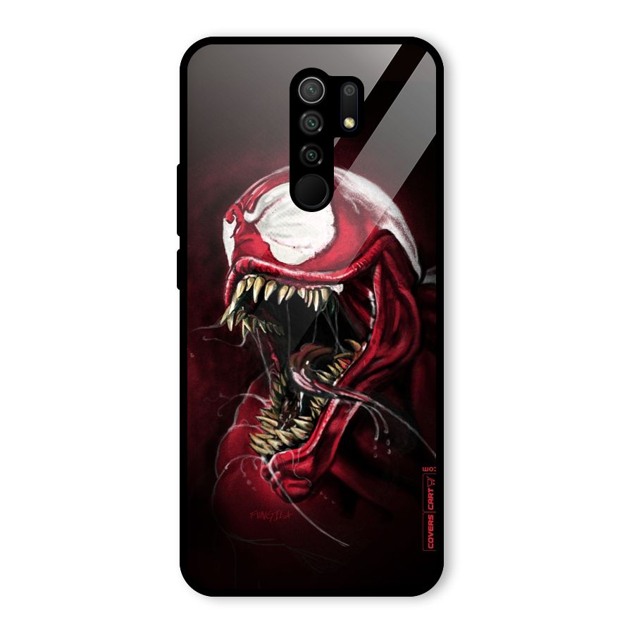 Red Venom Artwork Glass Back Case for Poco M2
