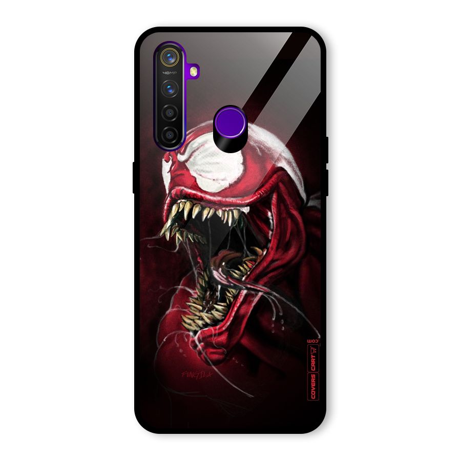 Red Venom Artwork Glass Back Case for Realme 5 Pro