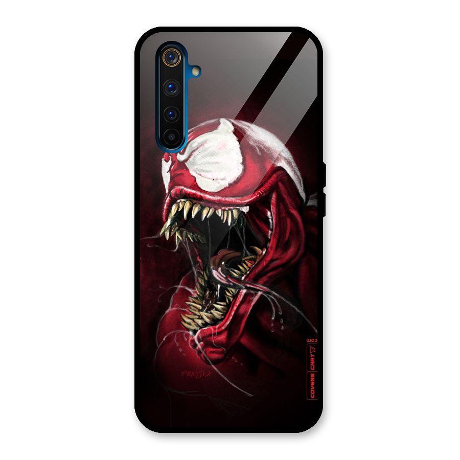Red Venom Artwork Glass Back Case for Realme 6 Pro