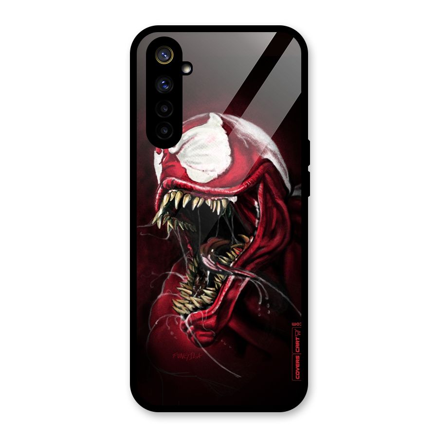 Red Venom Artwork Glass Back Case for Realme 6i