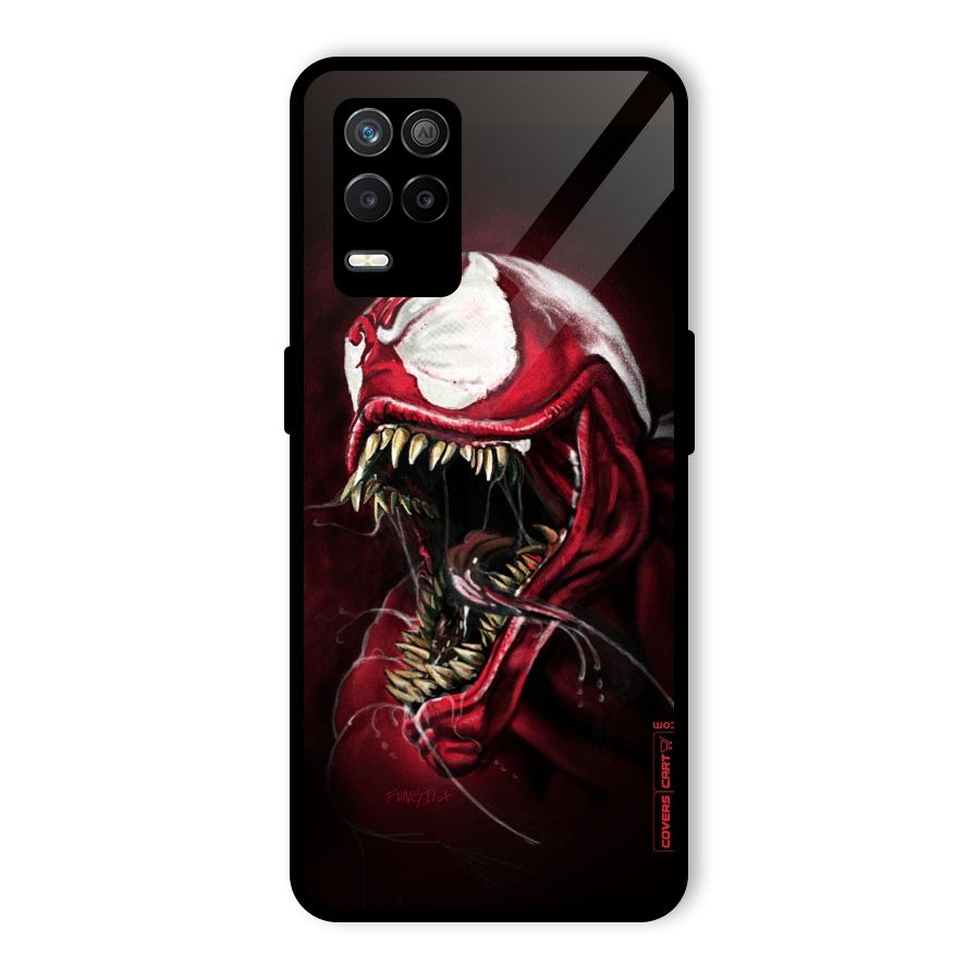 Red Venom Artwork Glass Back Case for Realme 8 5G
