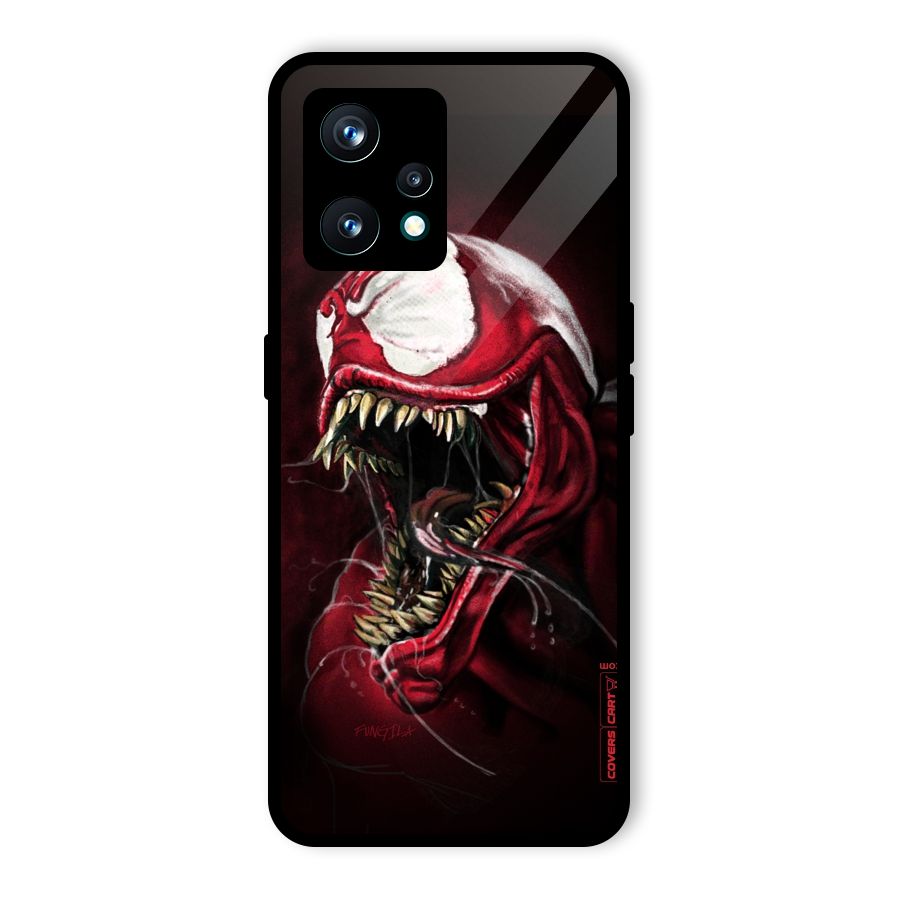 Red Venom Artwork Glass Back Case for Realme 9 Pro Plus 5G