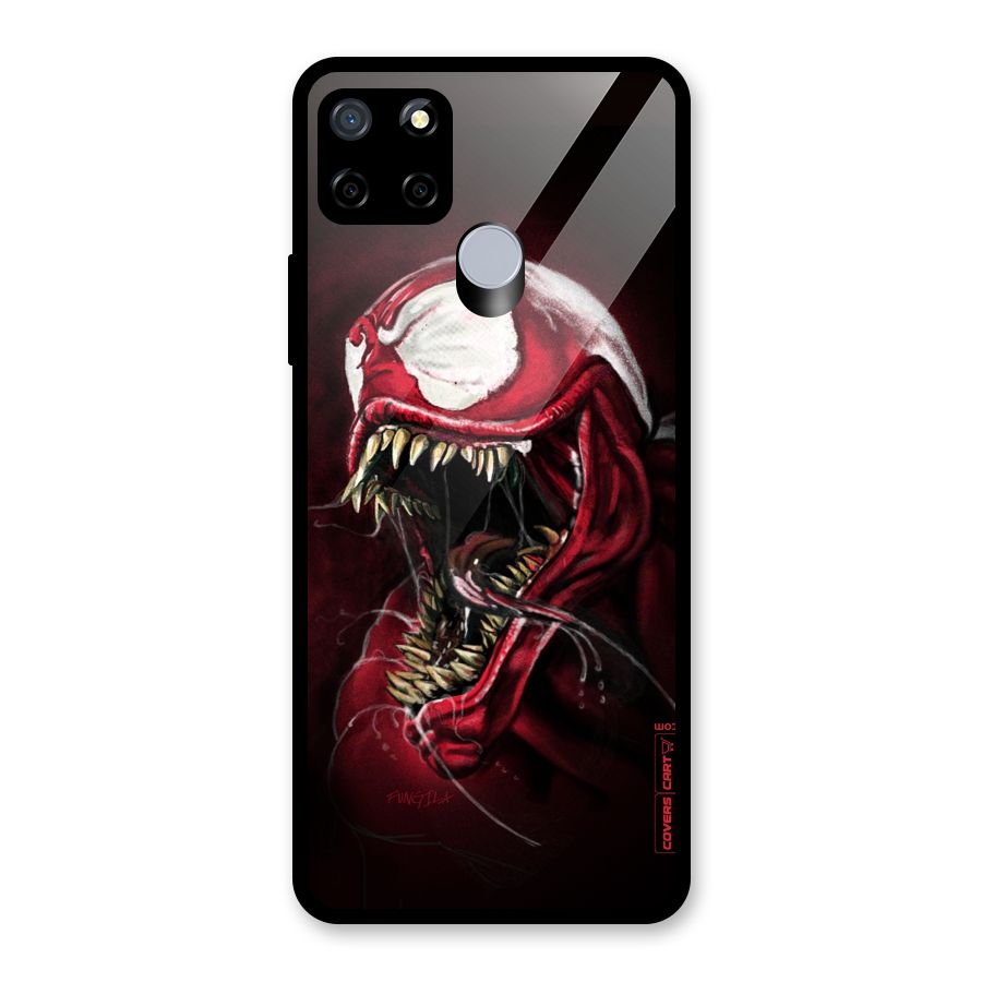 Red Venom Artwork Glass Back Case for Realme C15