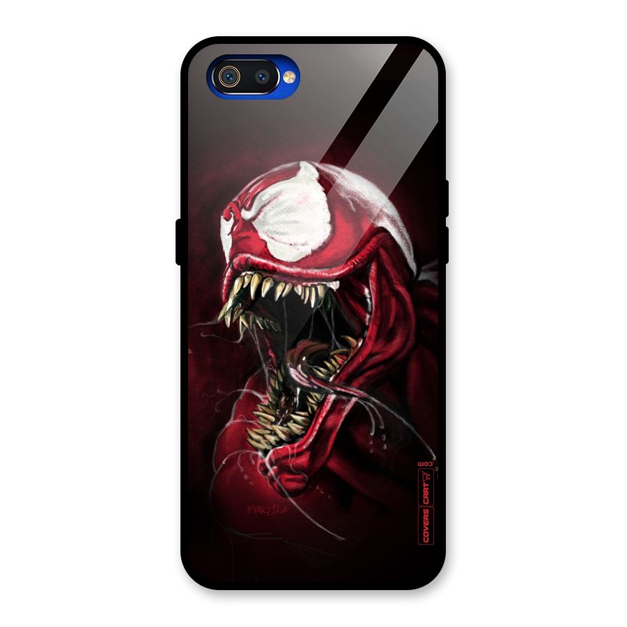 Red Venom Artwork Glass Back Case for Realme C2
