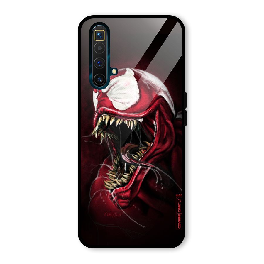 Red Venom Artwork Glass Back Case for Realme X3