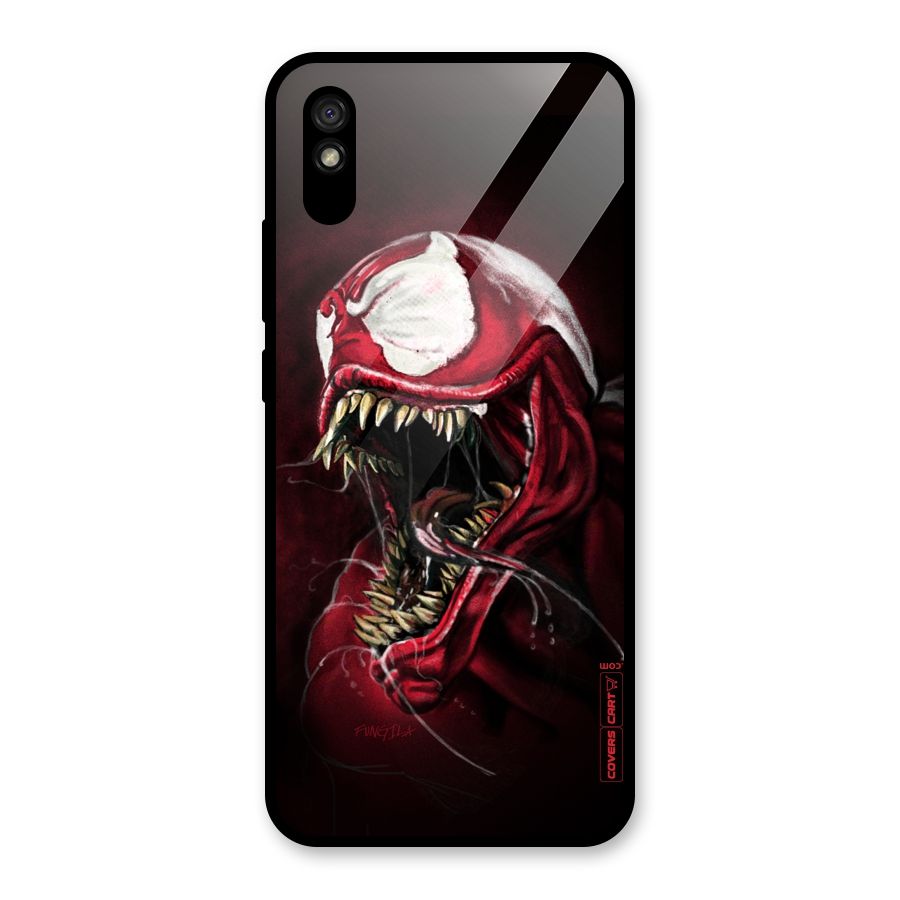 Red Venom Artwork Glass Back Case for Redmi 9A