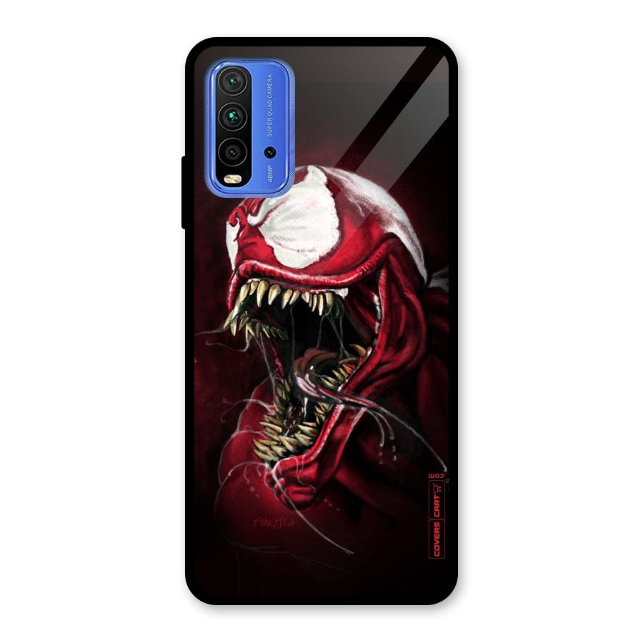 Red Venom Artwork Glass Back Case for Redmi 9 Power